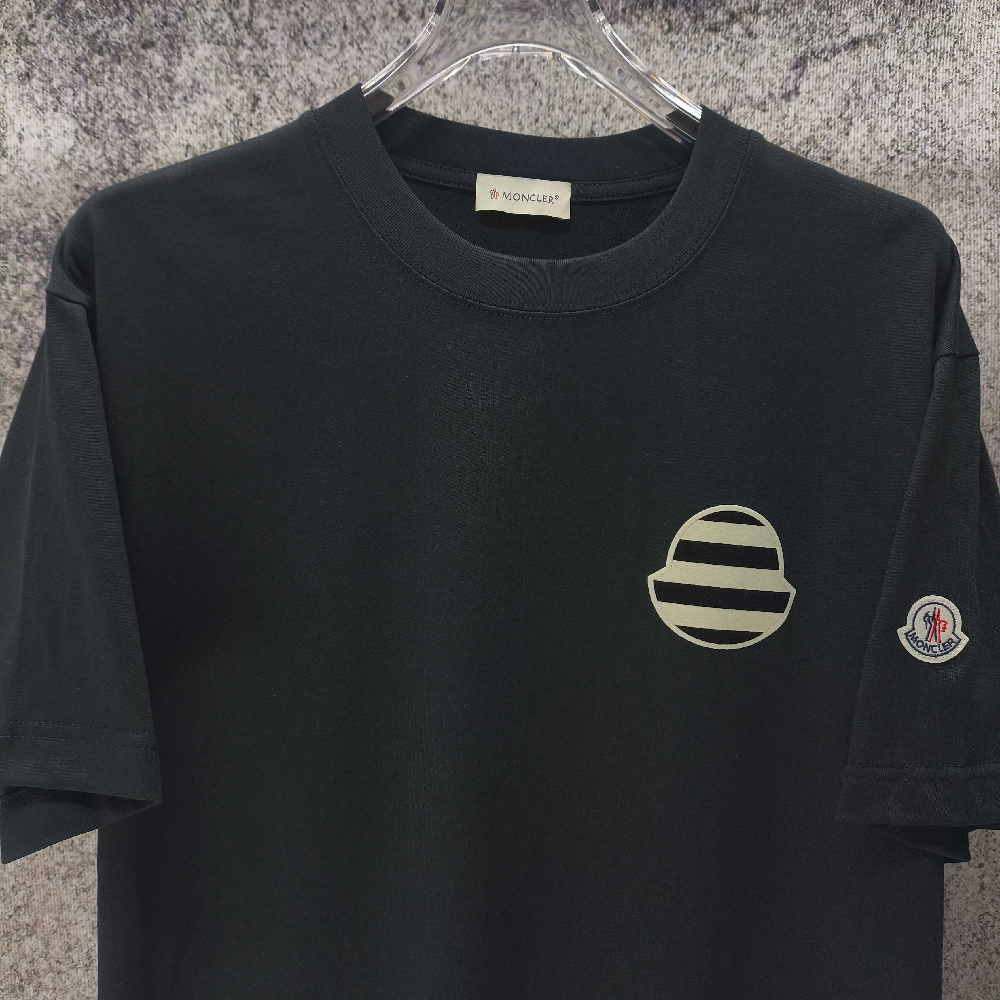 MONCLE* 2026 New Arrival logo t Same Style Size S M L XL XXL Black White Gray
